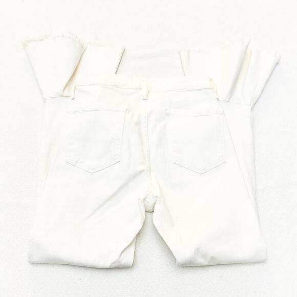 Frame Le Skinny De Jeanne Blanc Flared White Denim Jeans LSJFLRE403 Size 29 - Picture 5 of 9